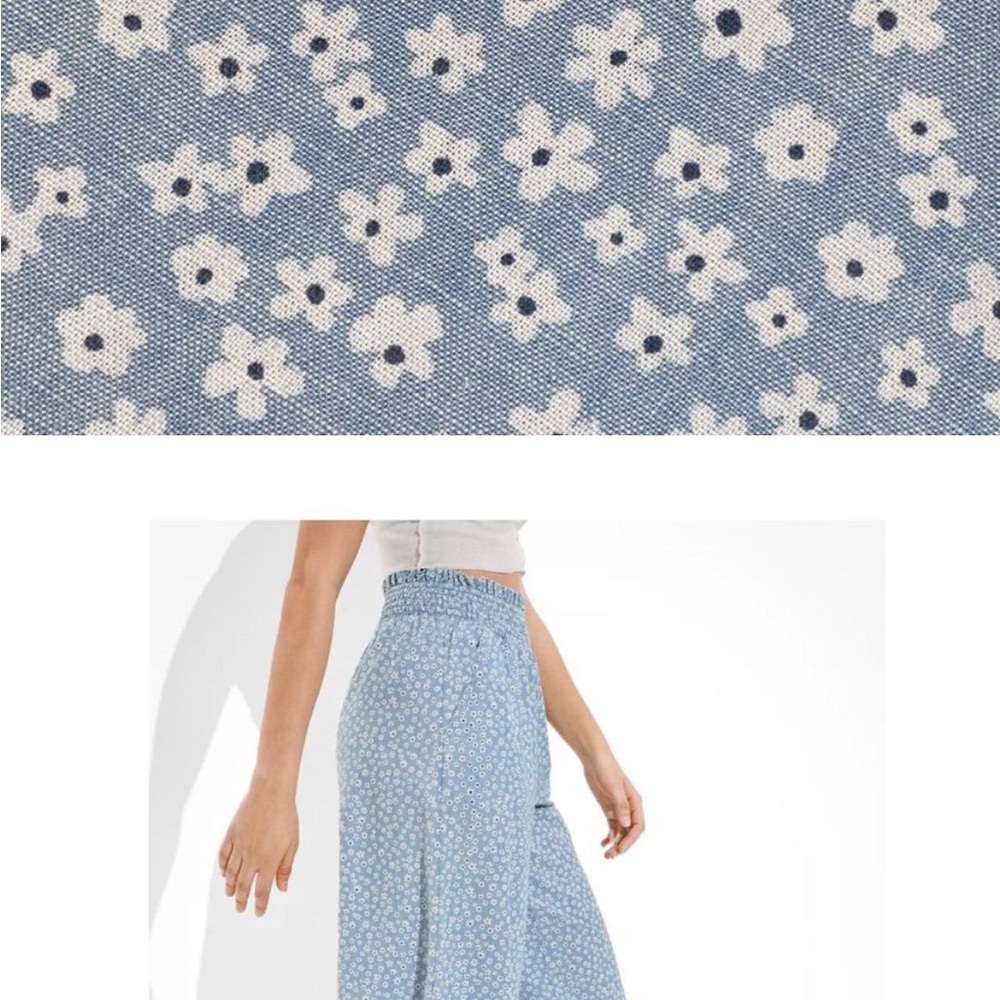 AE floral smocked wide leg pant and cami matching set (worn once)